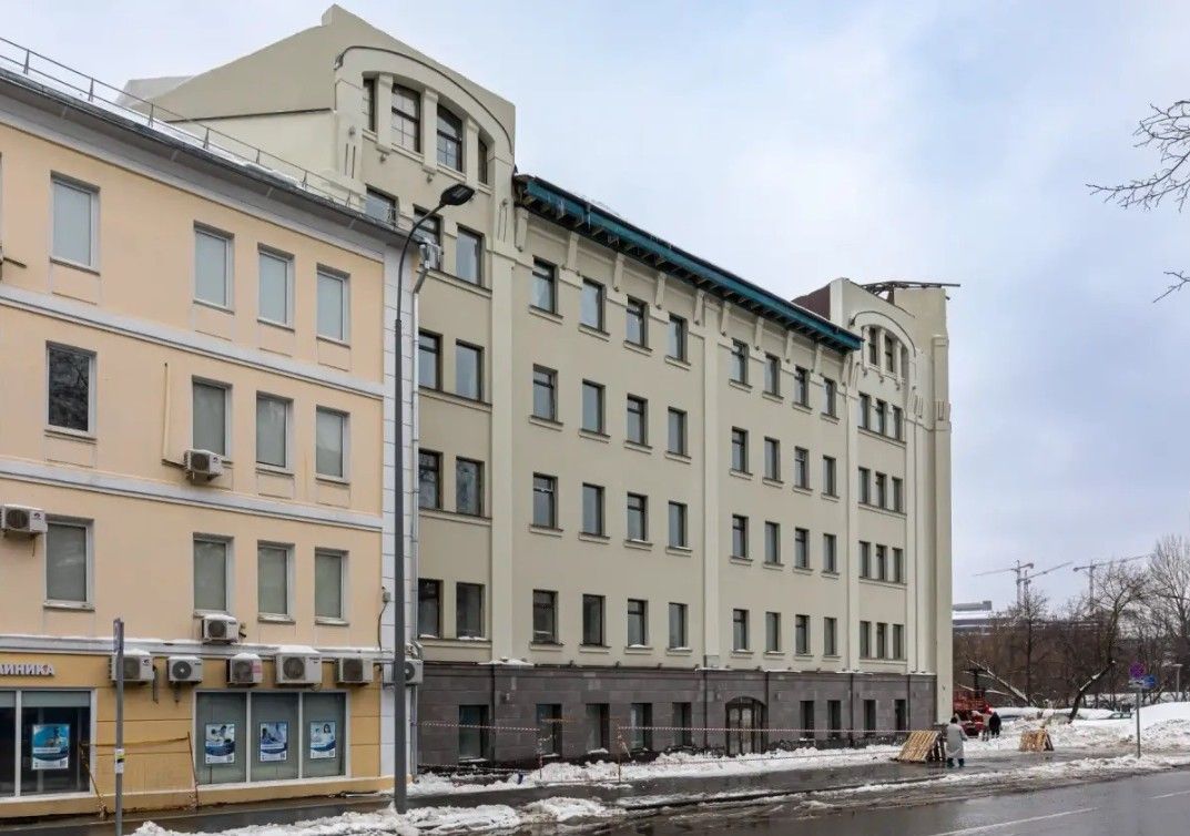 фасад дома, здание по адресу г Москва, Институтский пер, д 2